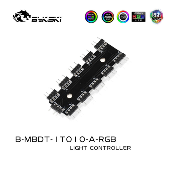 Bykski 1 to 10 RGB 5V Synchronization / Expansion Bus - B-MBDT-1TO10