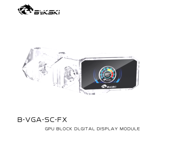 Bykski GPU Block Digital Display Module – B-VGA-SC-X – Clear