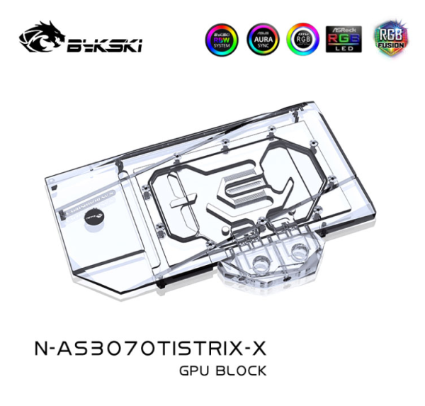 Bykski N-AS3070TistriX-X graphics card water cooled Head Asus RTX3070TI-Gaming Raptor