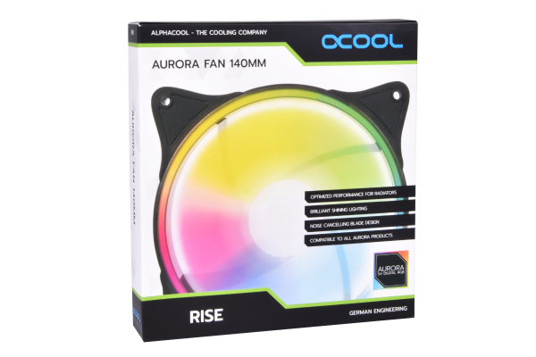 Alphacool Rise Aurora 120/140mm fans in white 4250197248518