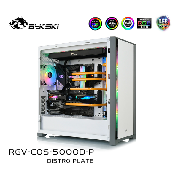 Bykski RGV-COS-5000D-P Distro Plate for CORSAIR 5000D With DDC pump
