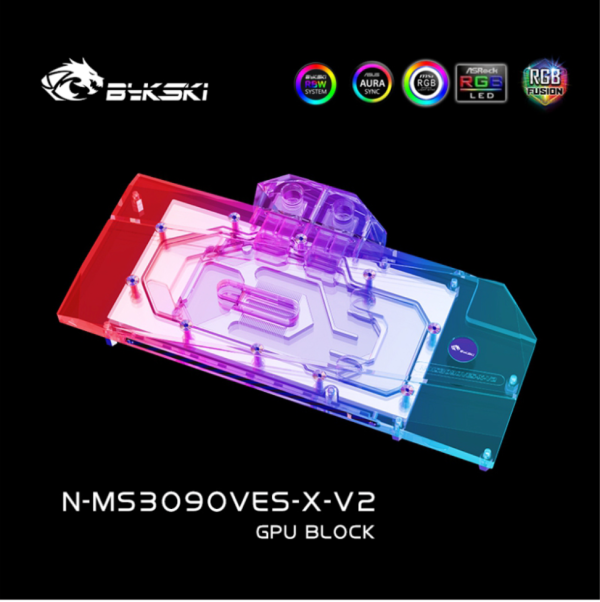 Bykski N-MS3090VES-X-V2 GPU BLOCK MIS RTX3090/3080VENTUS OC