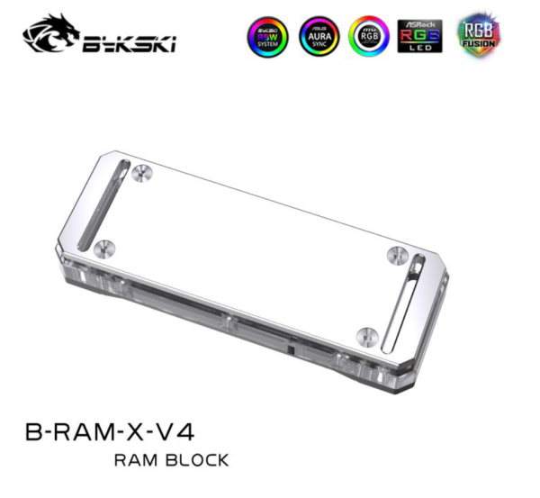 Bykski B-RAM-X-V4 Black Acrylic + Aluminum Memory Block