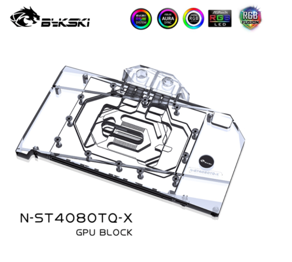 Bykski N-ST4080TQ-X GPU BLOCK ZOTAC Gaming 4080 Trinity