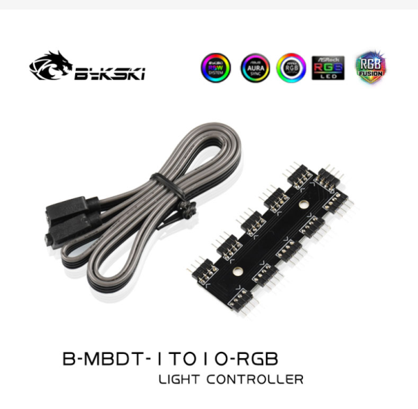 Bykski 1 to 10 RGB 12V Synchronization / Expansion Bus - B-MBDT-1TO10