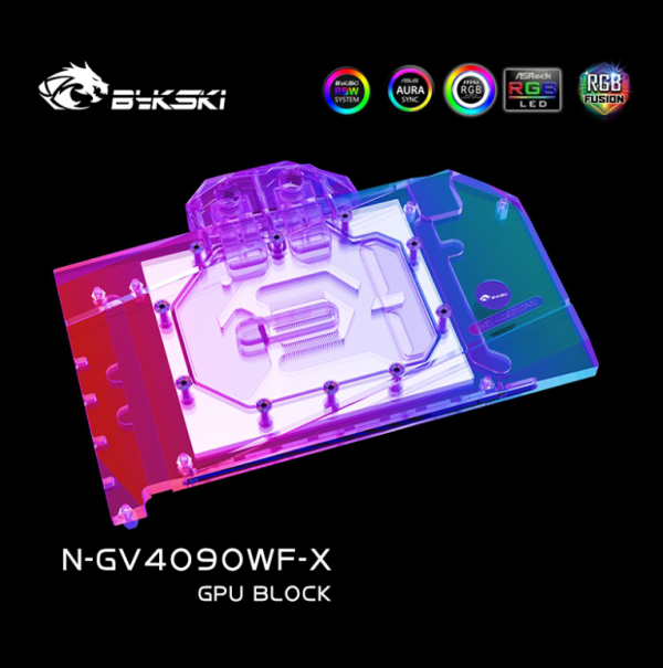 Bykski N-GV4090WF-X GPU BLOCK GIGABYTE RTX4090 WINDFORCE 24G