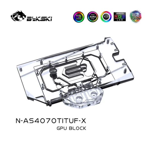 Bykski N-AS4070TITUF-X GPU BLOCK ASUS GeForce RTX 4070 Ti