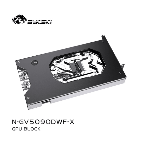 Bykski For Gigabyte GeForce RTX 5090 Gaming OC 32G N-GV5090DWF-X-V2 Armored End Port GPU Waterblock with Backplate