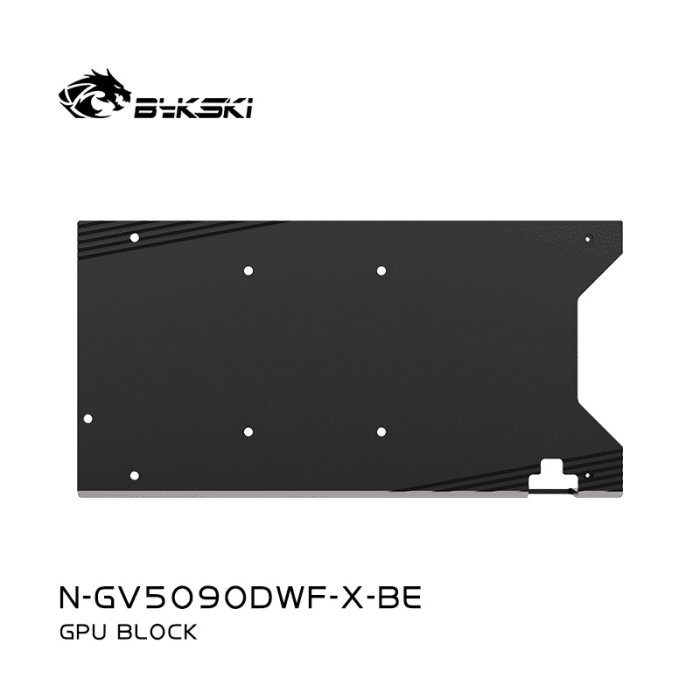Bykski For Gigabyte GeForce RTX 5090 Gaming OC 32G N-GV5090DWF-X-V2 Armored End Port GPU Waterblock with Backplate – Image 4