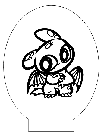 Lampe LED Gravée au Laser - Krokmou1 – Image 2