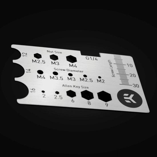 EK-Loop Stainless Steel Gauge Card